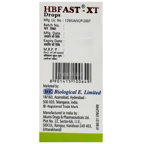 hbfast xt drops 15 ml